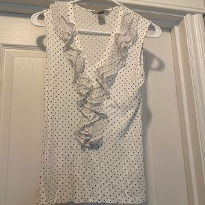 Polka dot and ruffles tank top